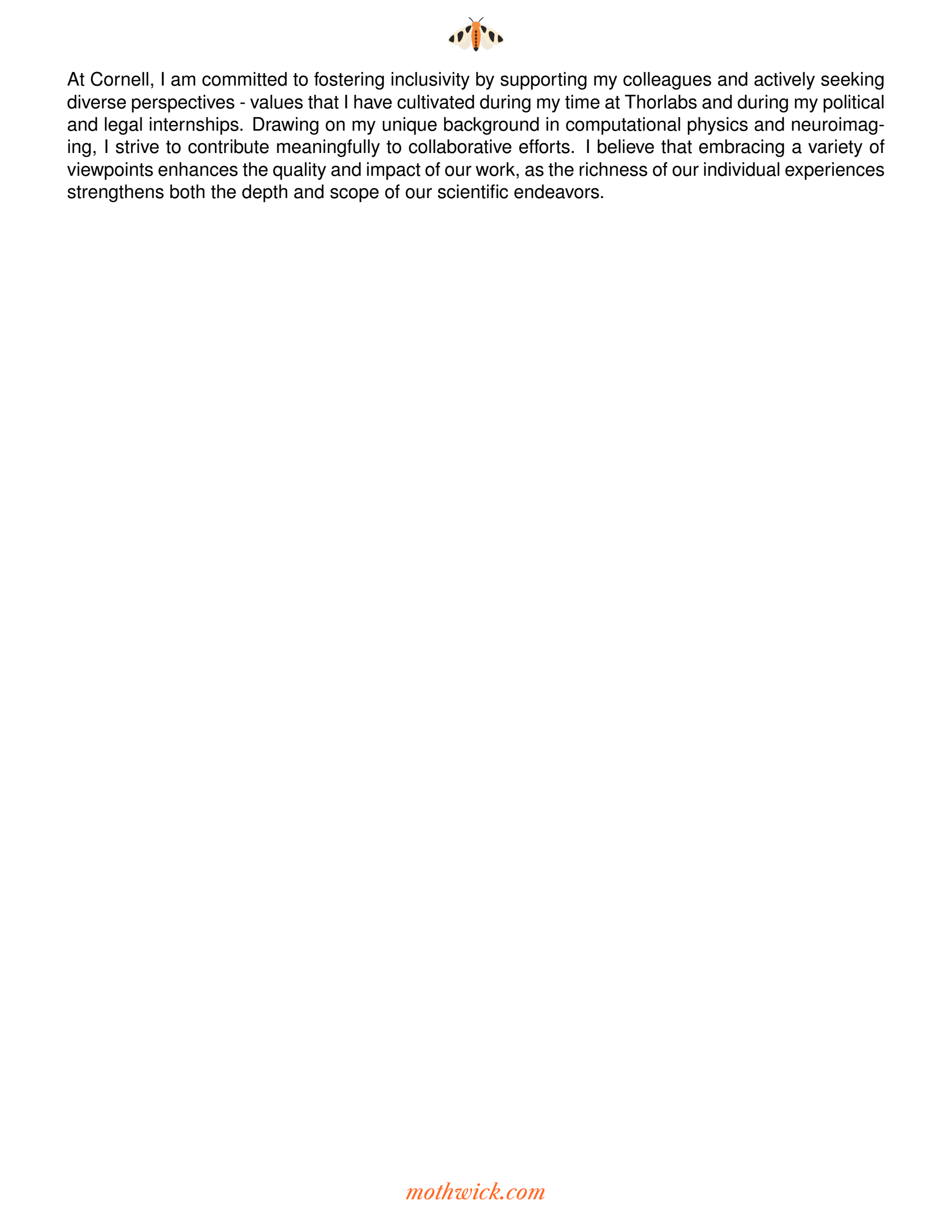 Personal Statement — original page 2 of 2.